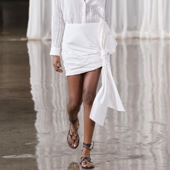 ZARA KNOTTED MINI SKIRT ZW COLLECTION - Picture 1 of 6